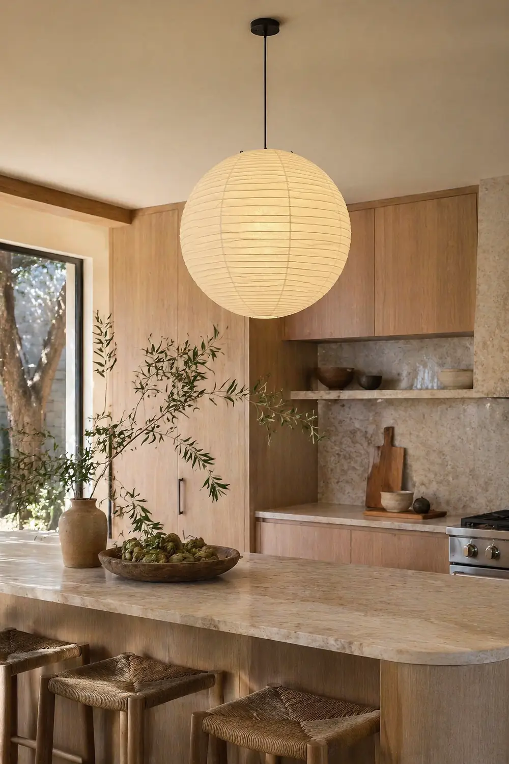 Washi Paper Round Series Pendant Lamp - Lumpaz