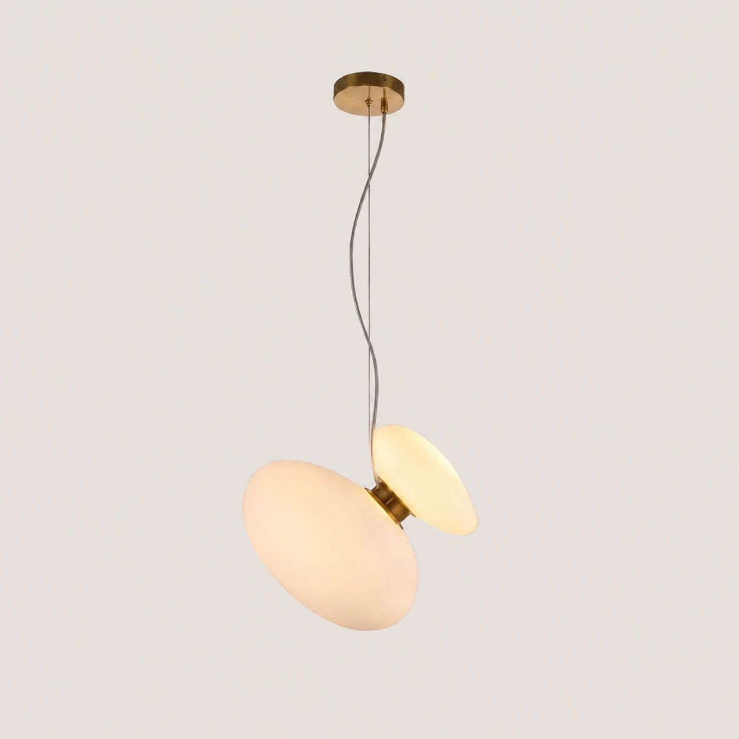 Translucent Frosted Glass Pendant Light - Lumpaz