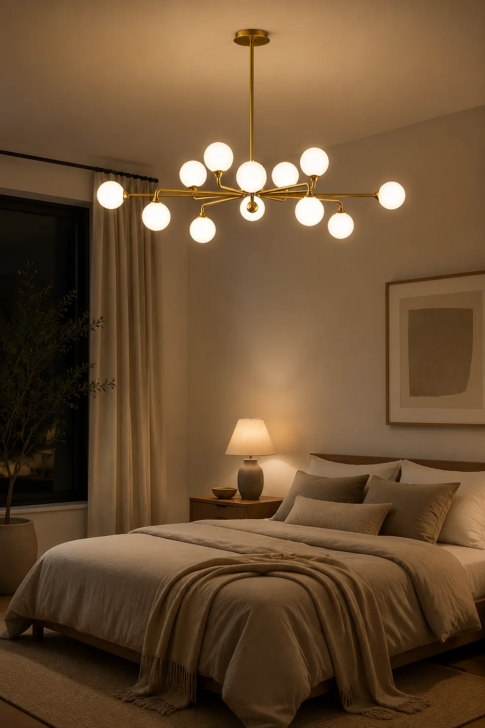 Staggered Glass Globes Chandelier - Lumpaz