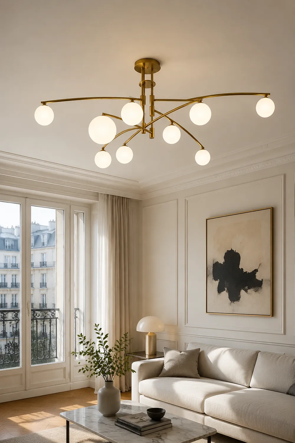 Modern Long Arm Chandelier - Lumpaz
