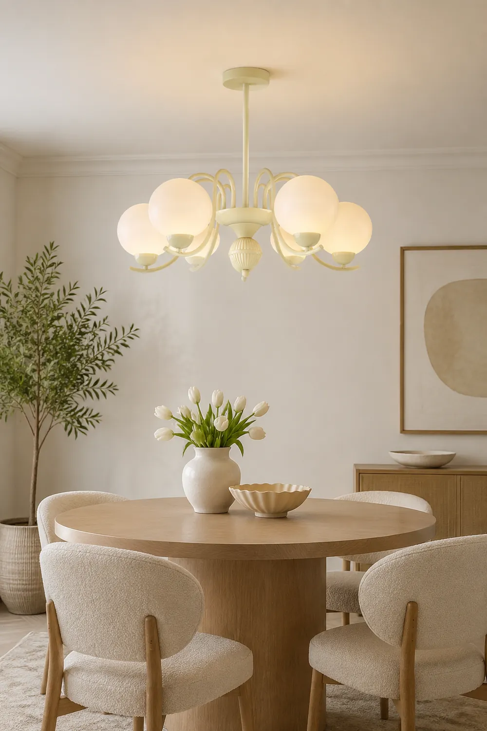 Vanilla Ball Chandelier - Lumpaz