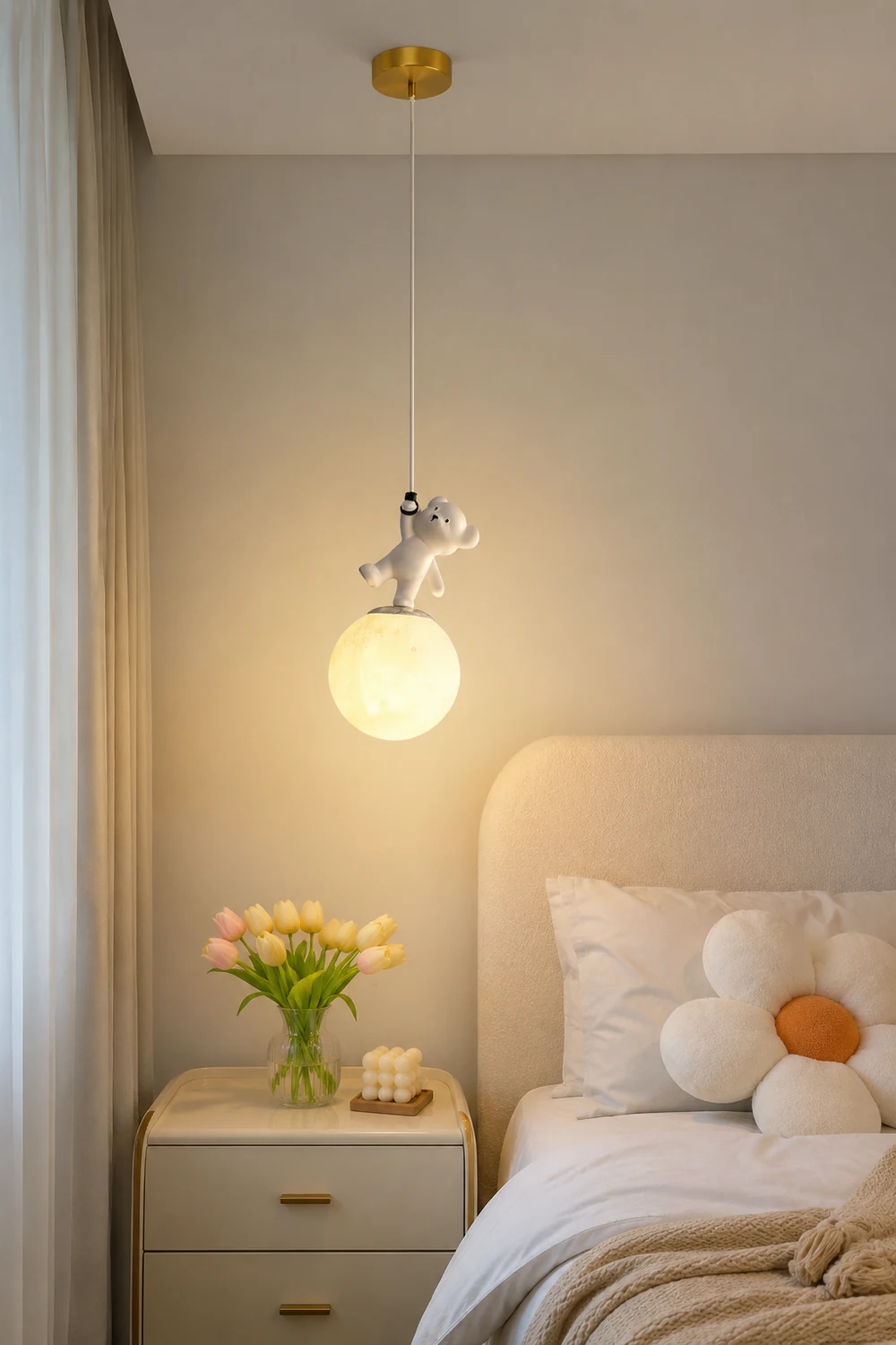 Animal And Moon Pendant Light - Lumpaz