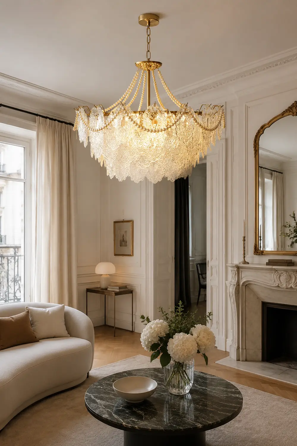 Pearls Glass Chandelier - Lumpaz