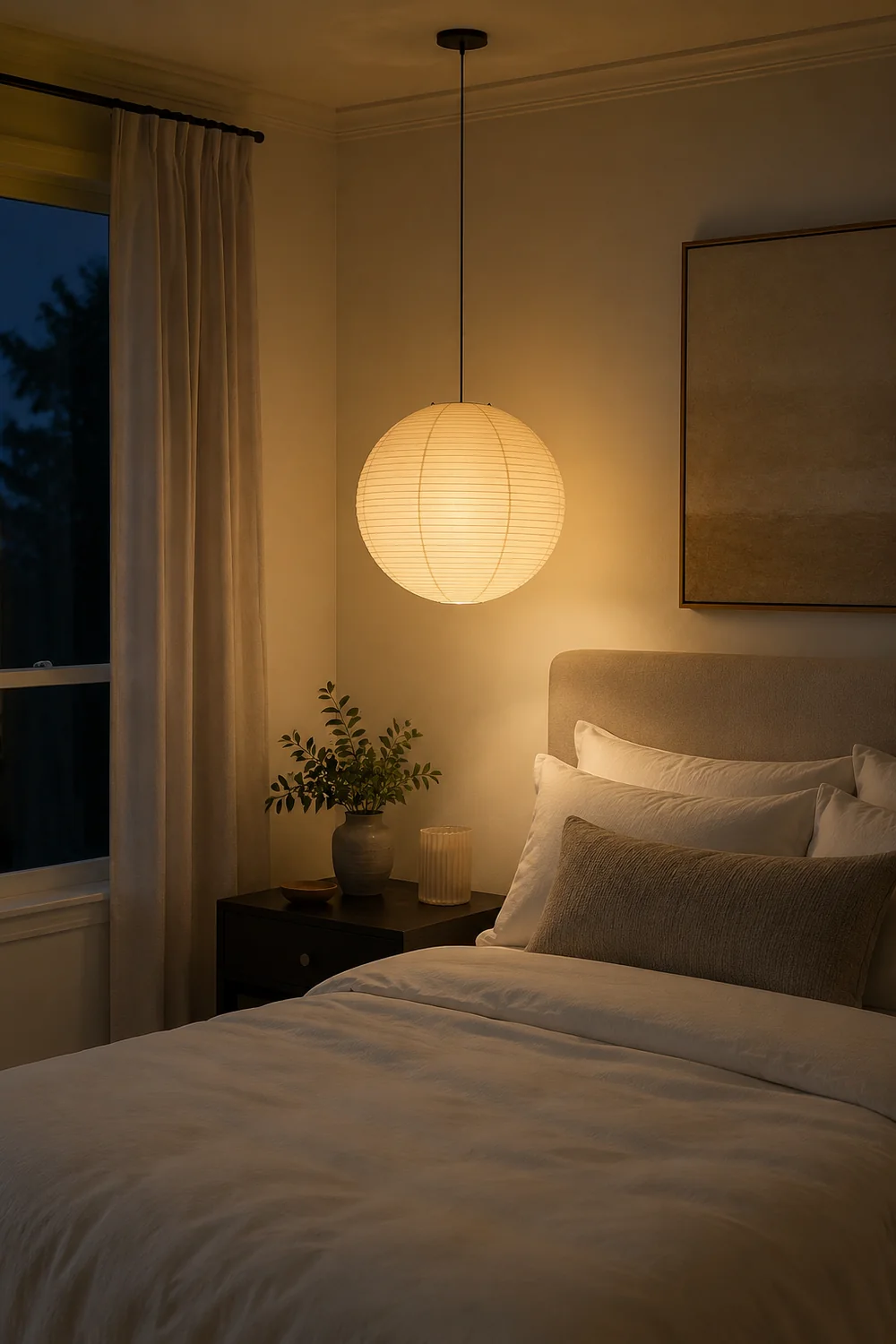 Washi Paper Round Series Pendant Lamp - Lumpaz