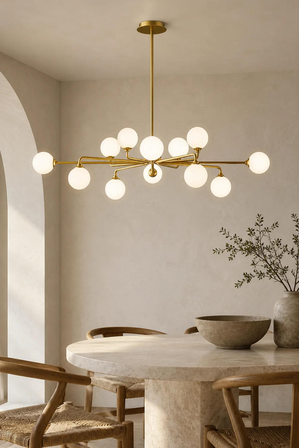 Staggered Glass Globes Chandelier - Lumpaz