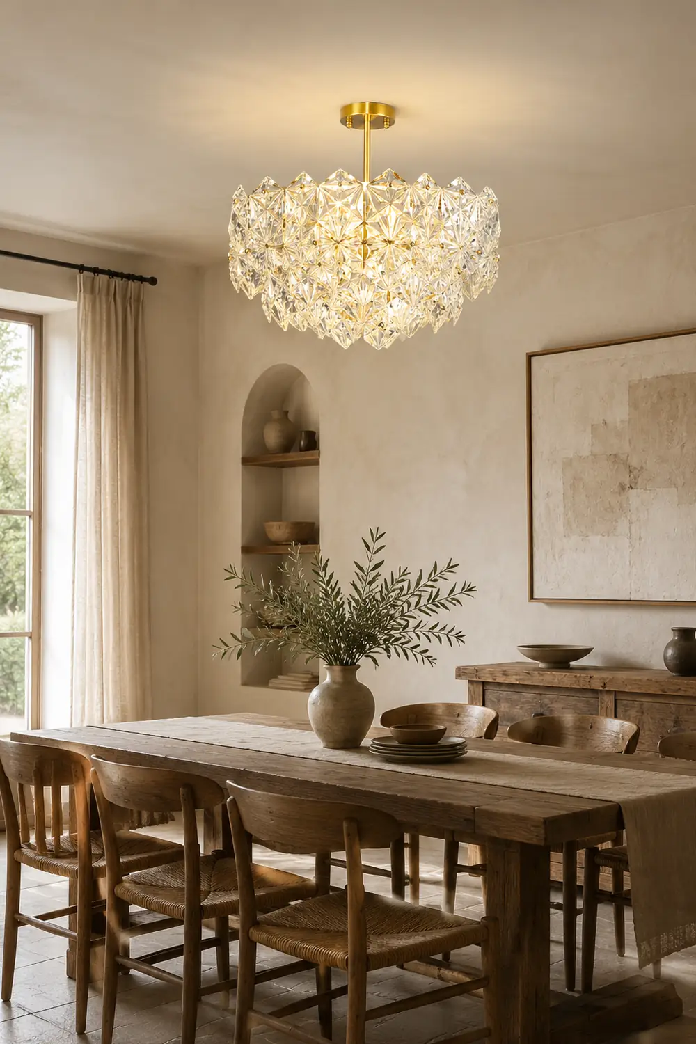 Snowflake Glass Chandelier - Lumpaz