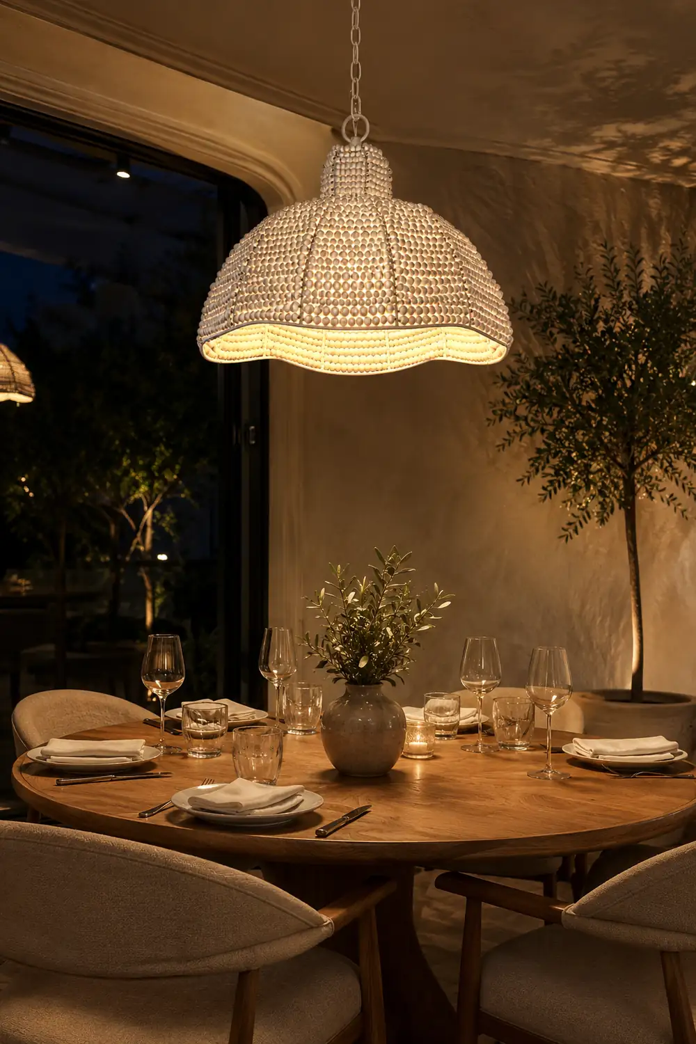 Obispo Wood Beads Pendant Lamp - Lumpaz