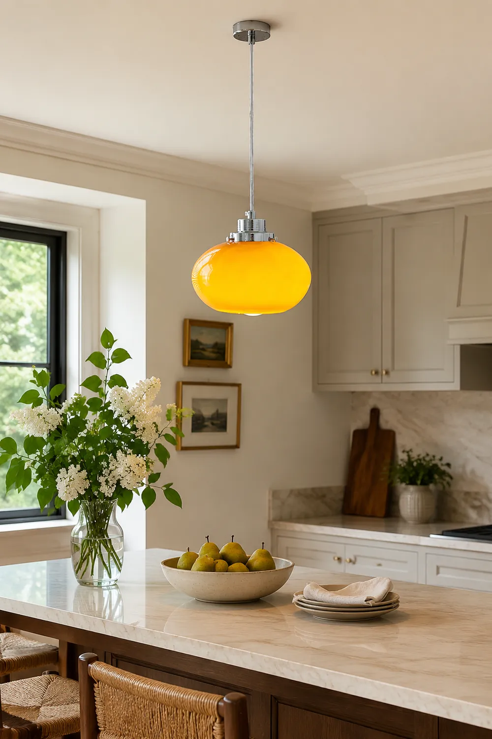 Oval Persimmon Pendant Light - Lumpaz