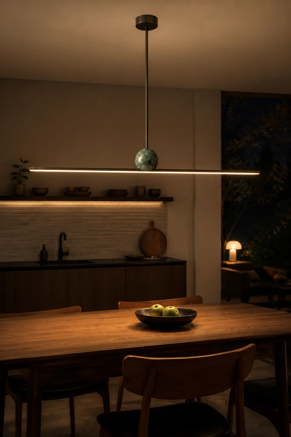 Marble Linear Pendant Lamp - Lumpaz