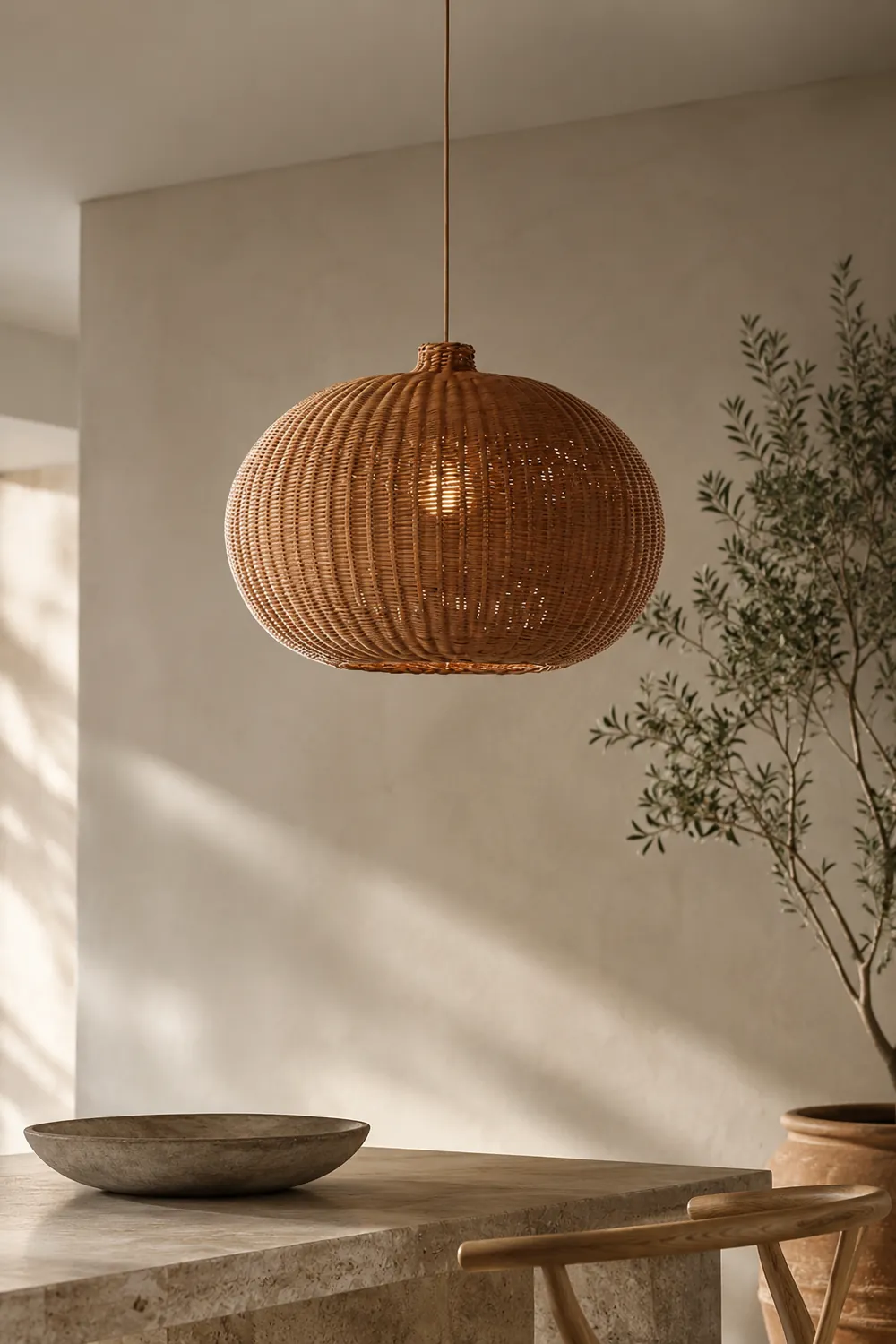 Vintage Rattan Pendant Lamp - Lumpaz