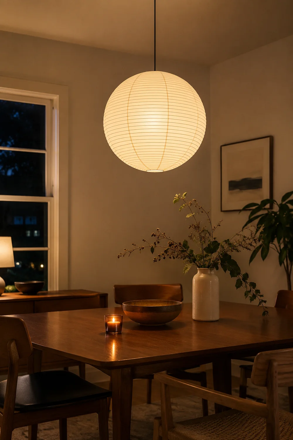 Washi Paper Round Series Pendant Lamp - Lumpaz