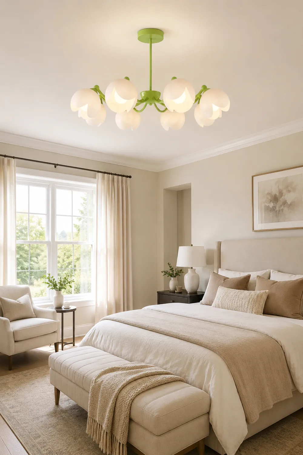 Murano Cream Chandelier - Lumpaz