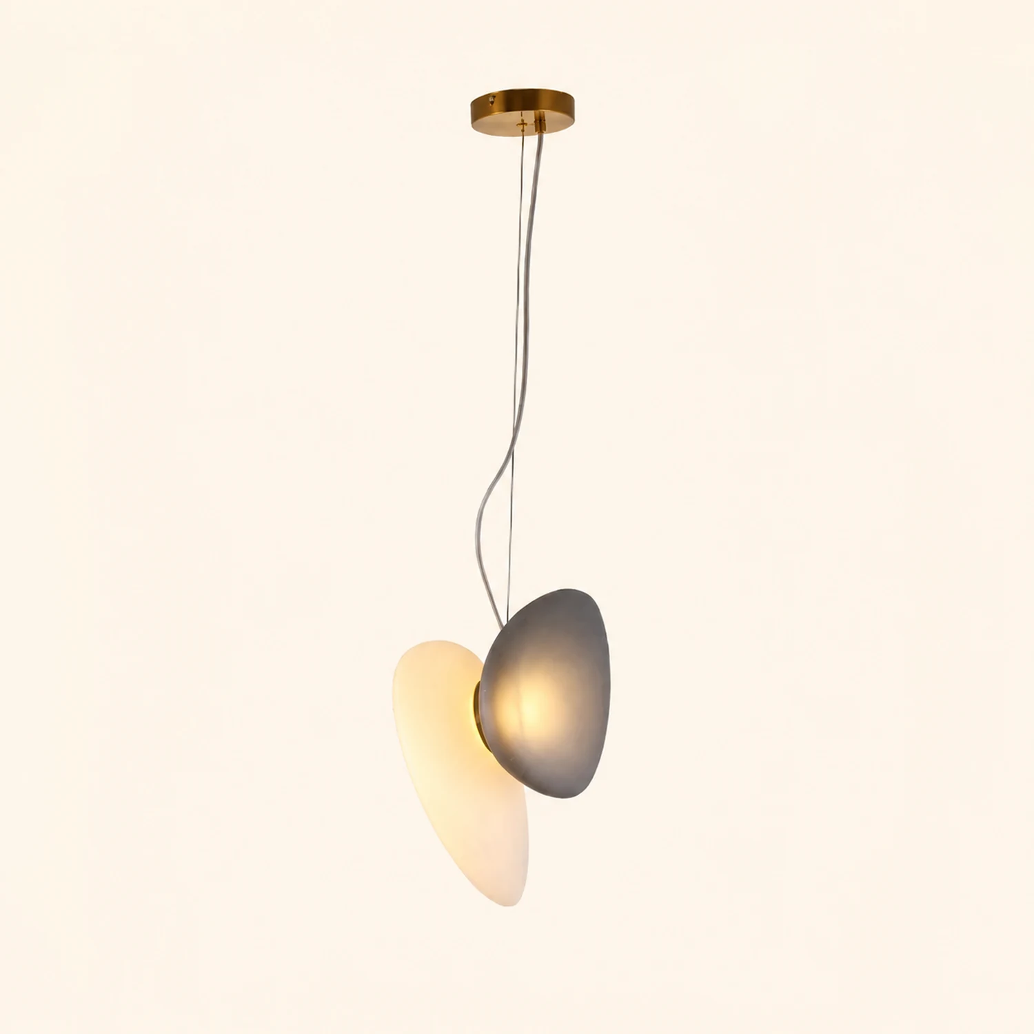 Translucent Frosted Glass Pendant Light - Lumpaz