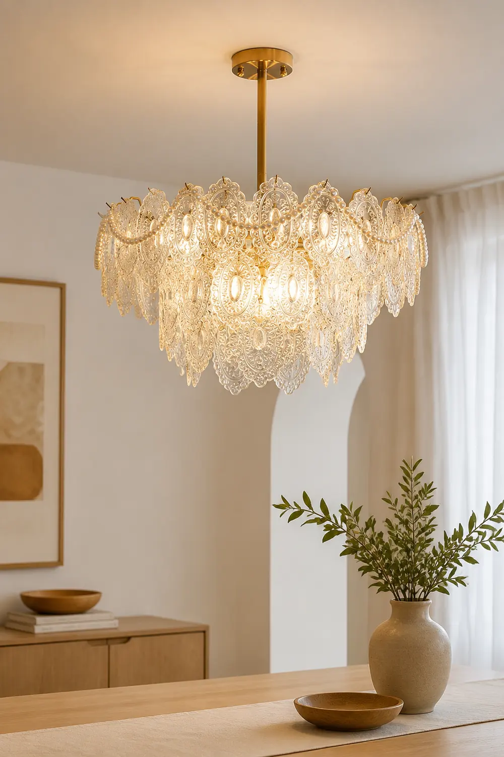 Wave Pearl Chandelier - Lumpaz