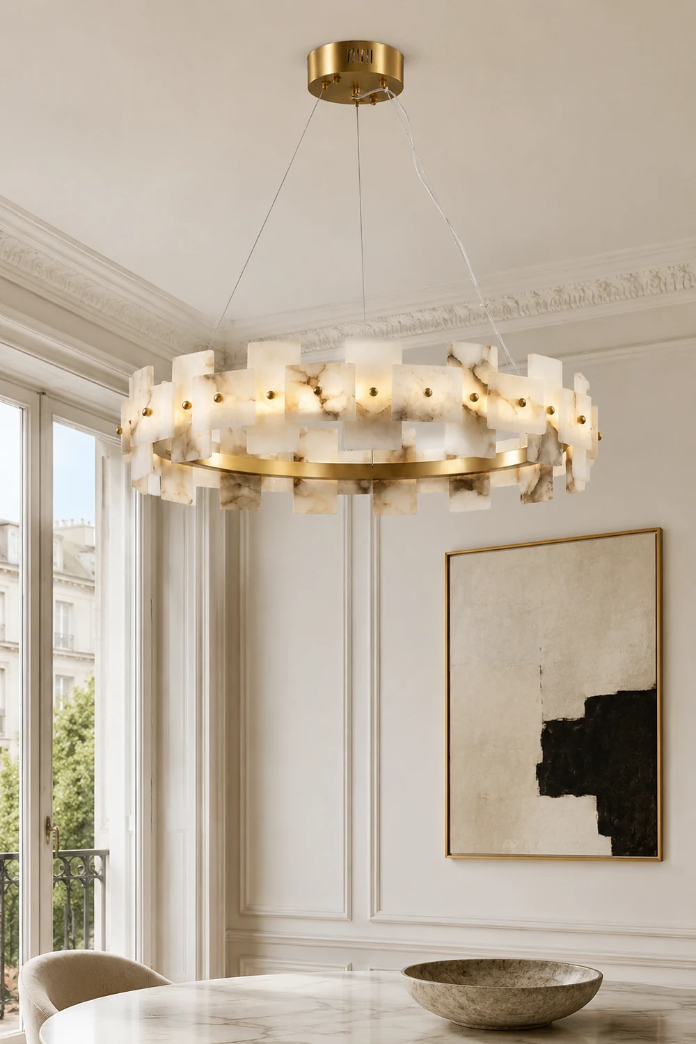 Alabaster Halo Chandelier - Lumpaz