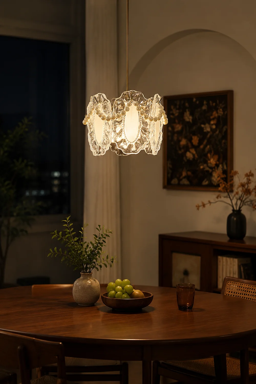 Floral Glass Pendant Lamp - Lumpaz