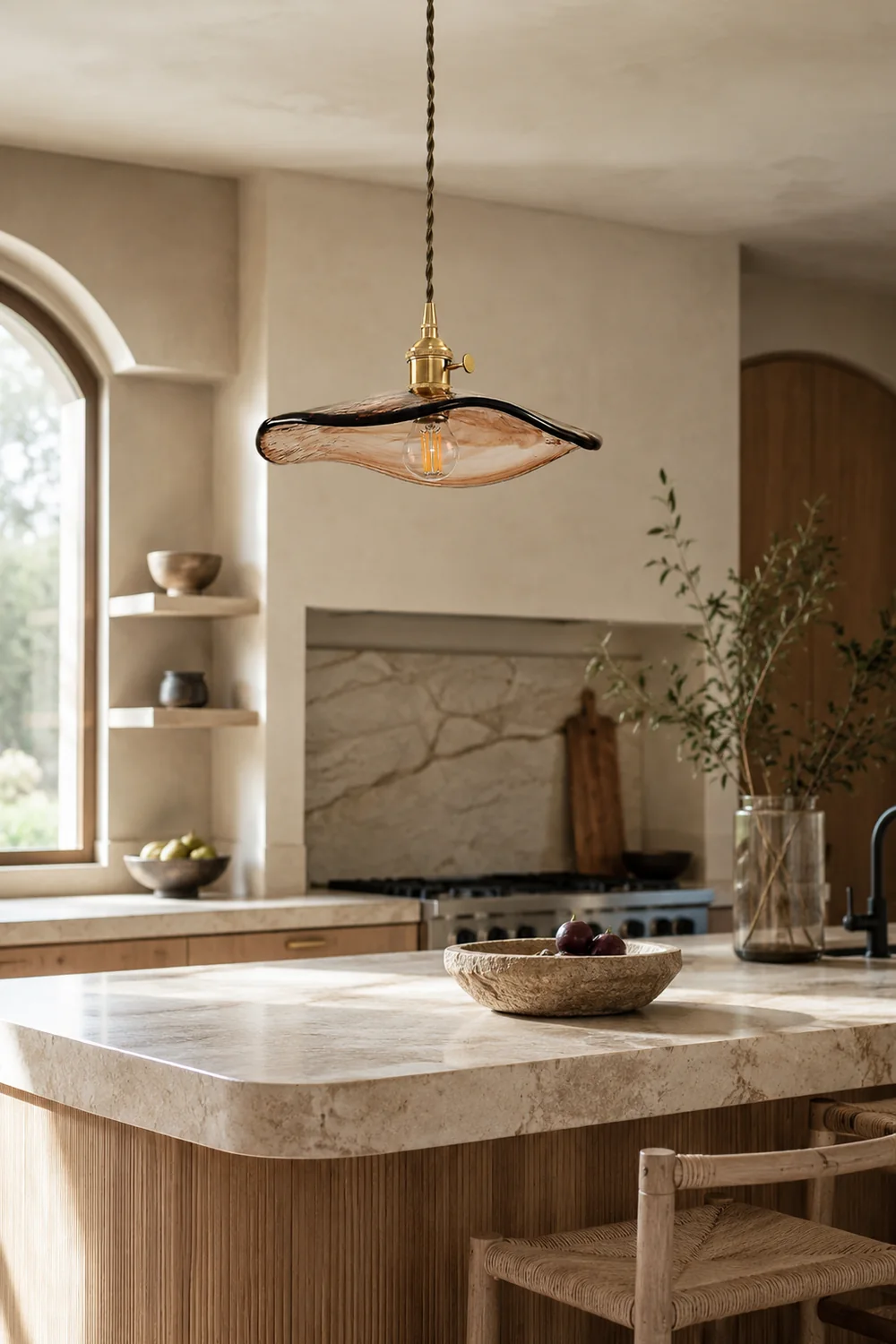 Flower Petal Glass Pendant Light - Lumpaz