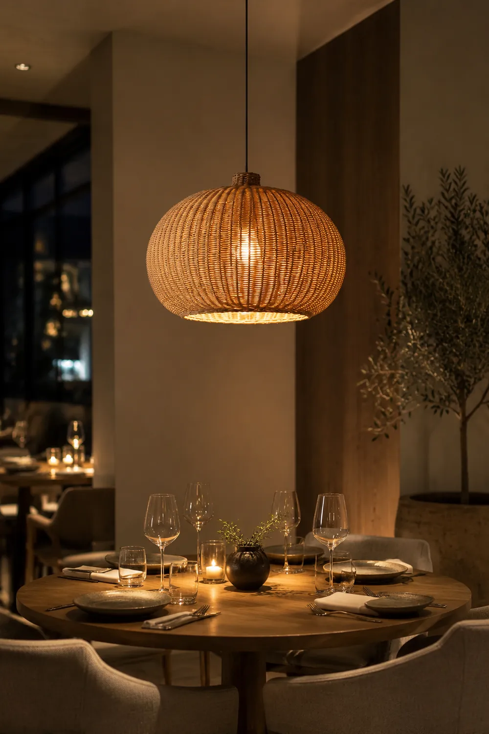 Vintage Rattan Pendant Lamp - Lumpaz