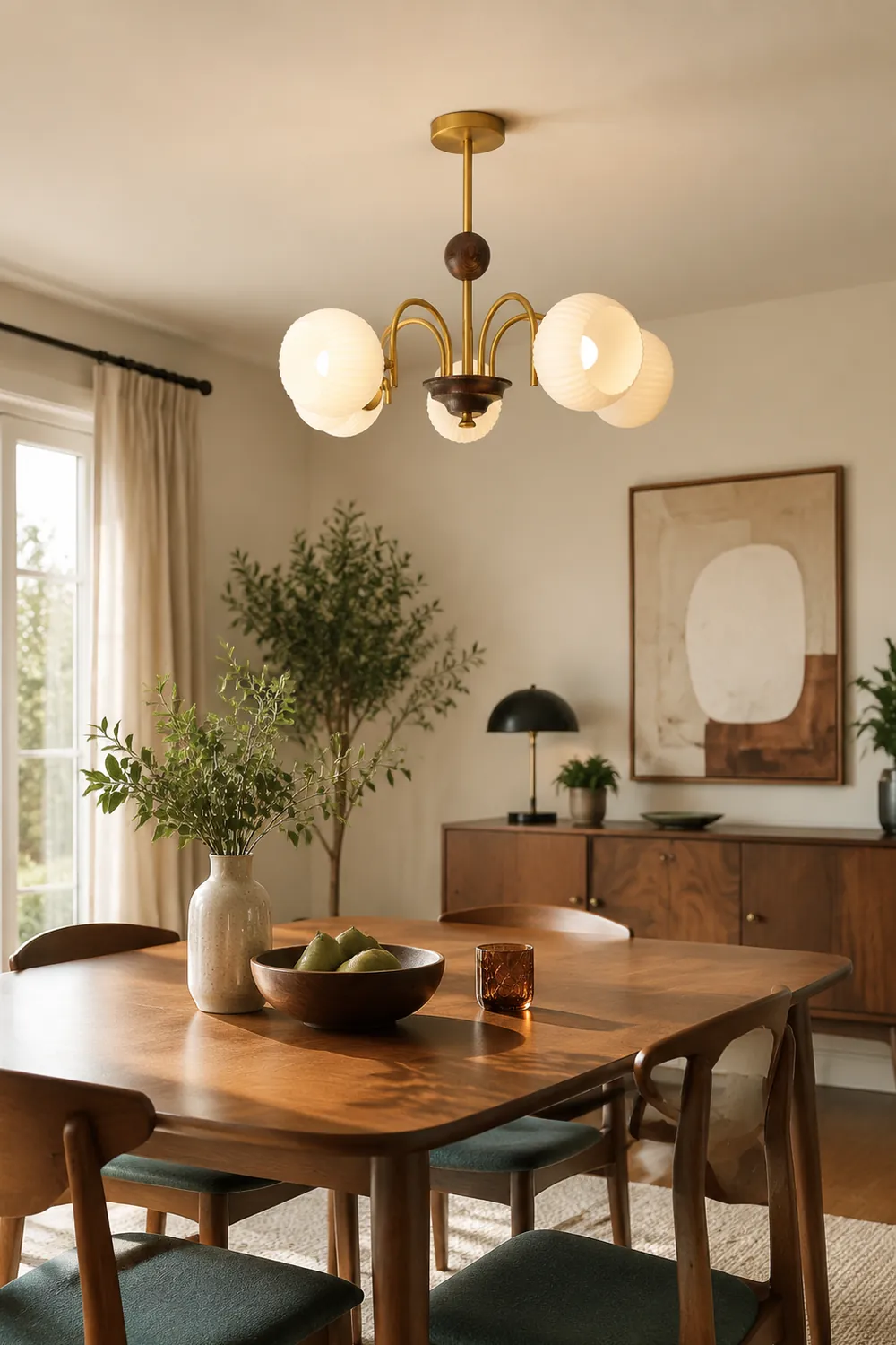 Sculptural Glass Ribbed Chandelier - Lumpaz