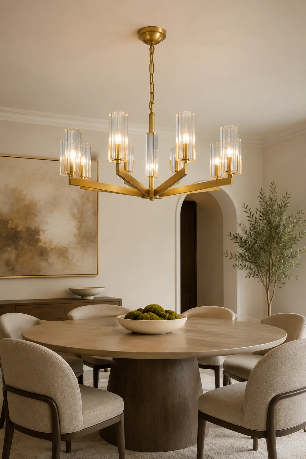 Kayla Brass Chandelier - Lumpaz