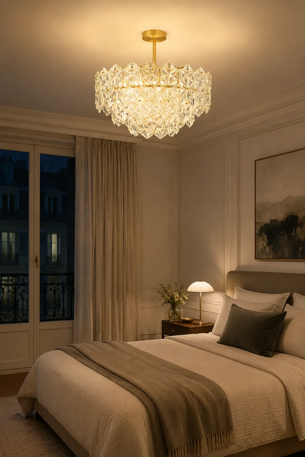 Snowflake Glass Chandelier - Lumpaz