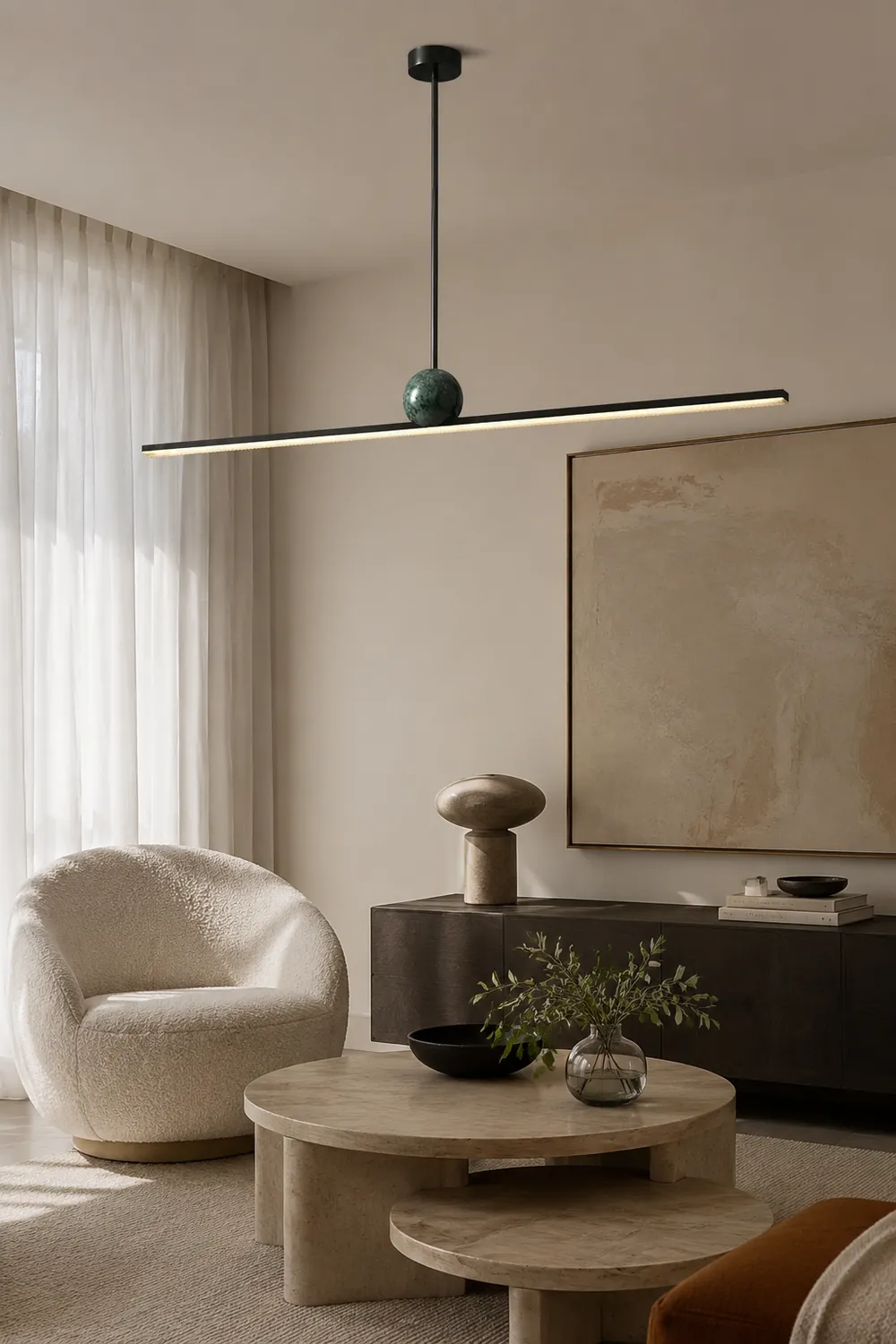Marble Linear Pendant Lamp - Lumpaz