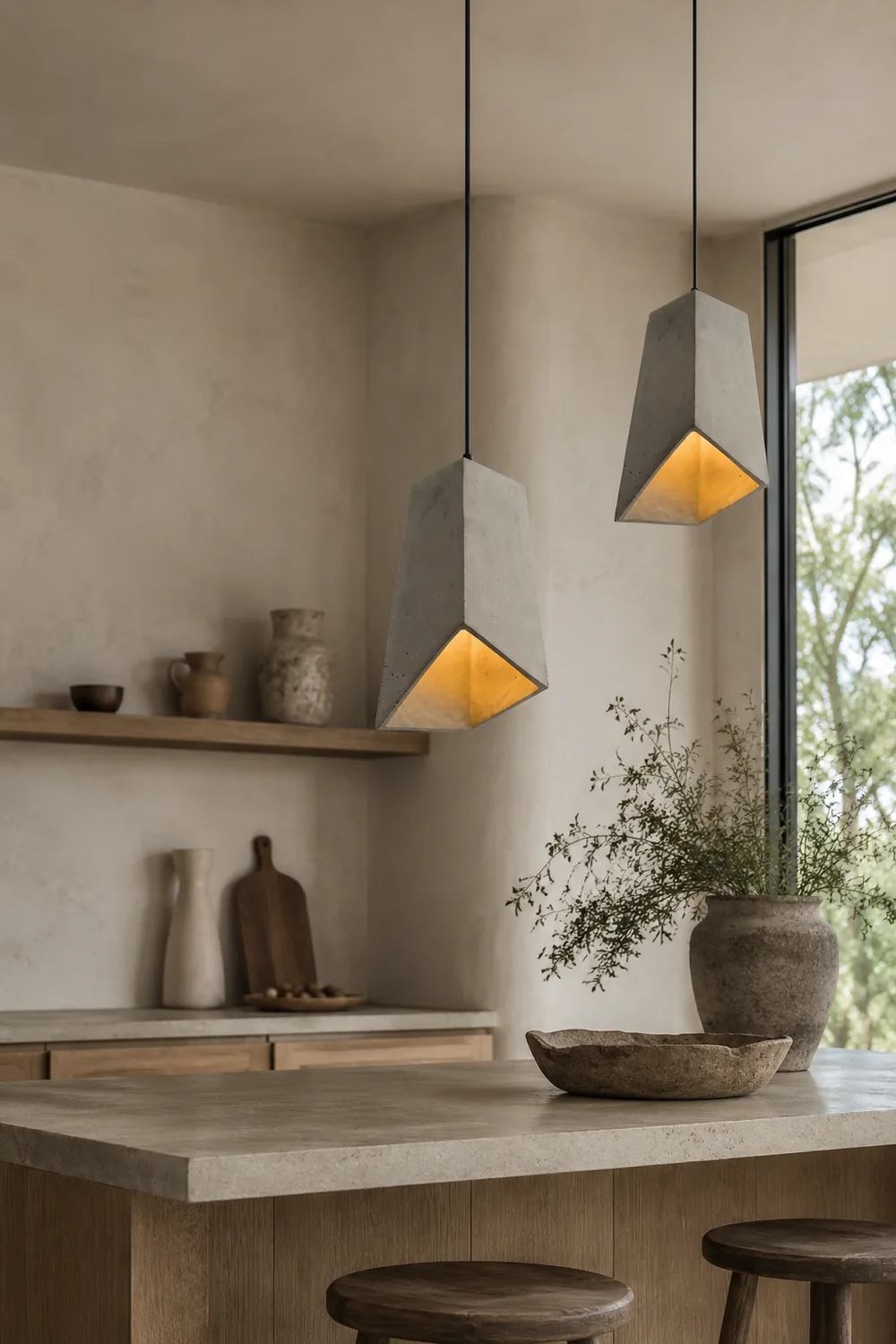 Georgia Cement Pendant Light - Lumpaz