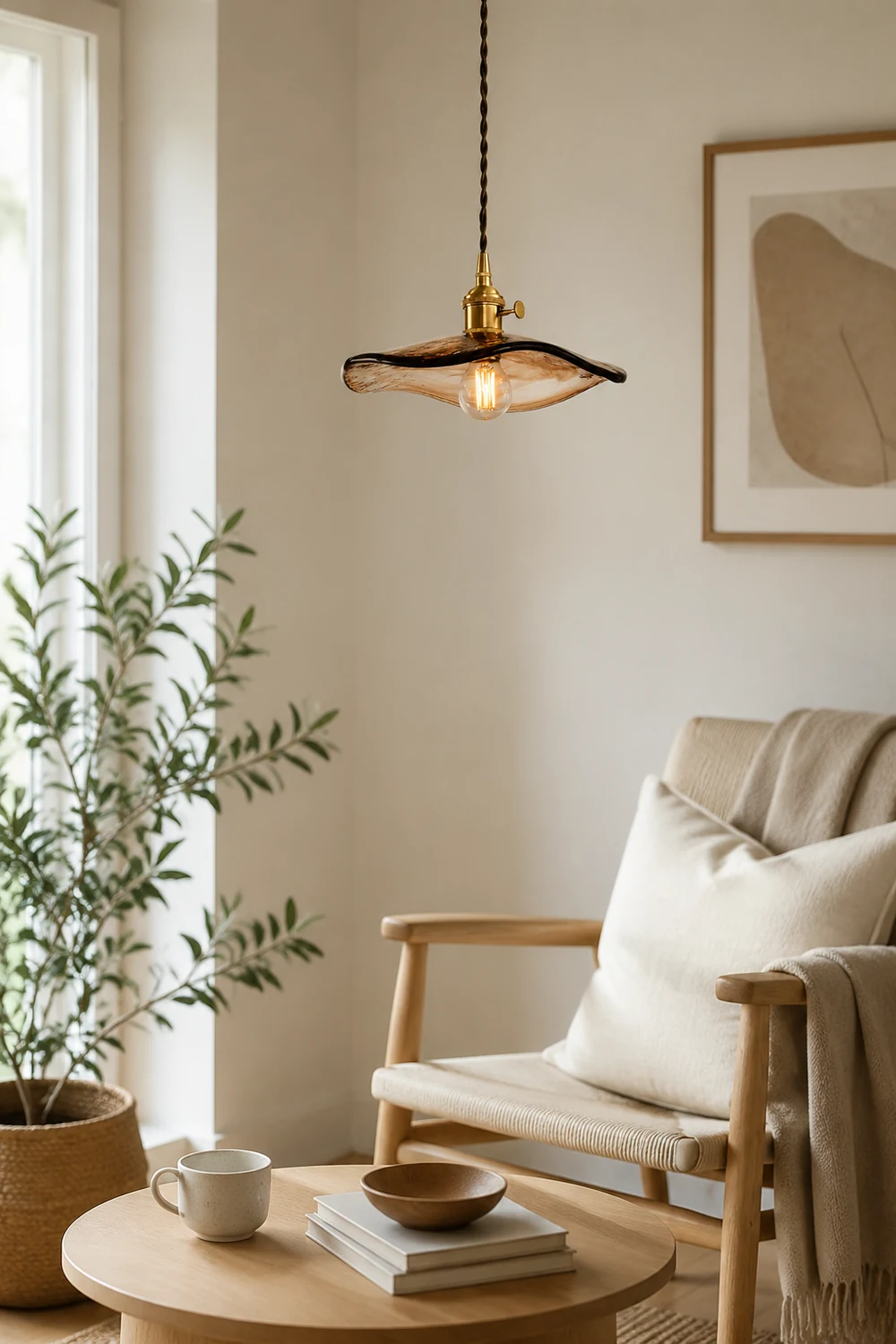 Flower Petal Glass Pendant Light - Lumpaz