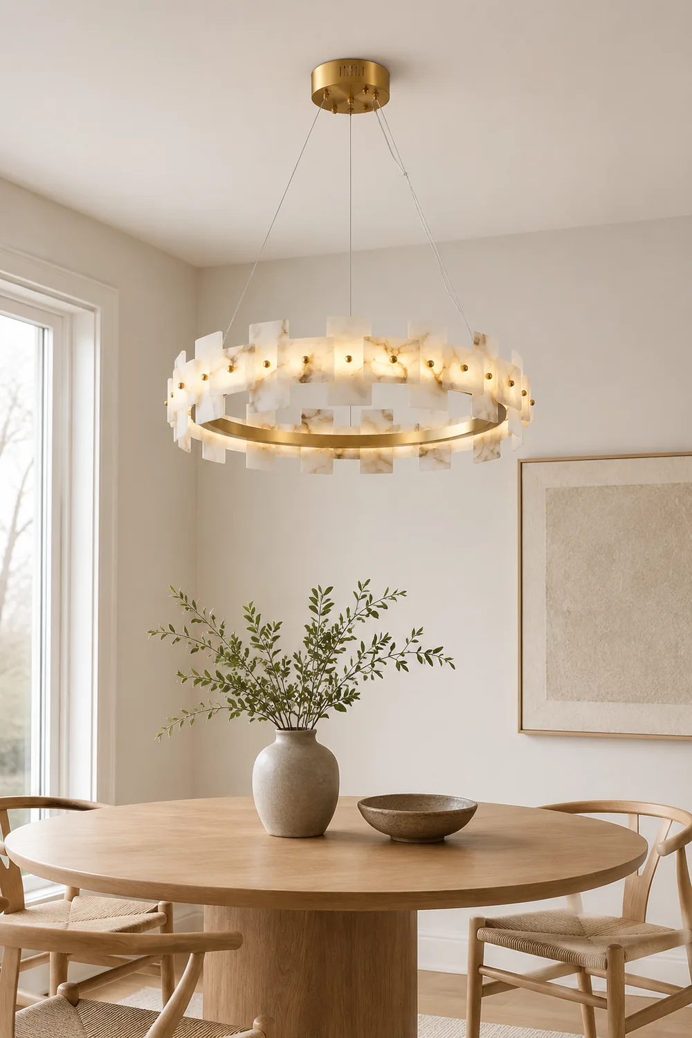 Alabaster Halo Chandelier - Lumpaz