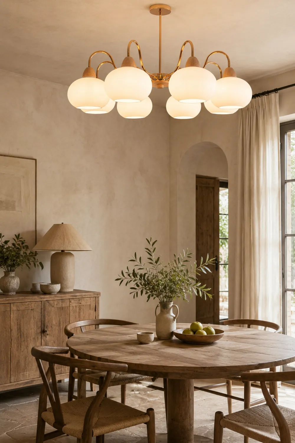 Glass Persimmon Chandelier - Lumpaz