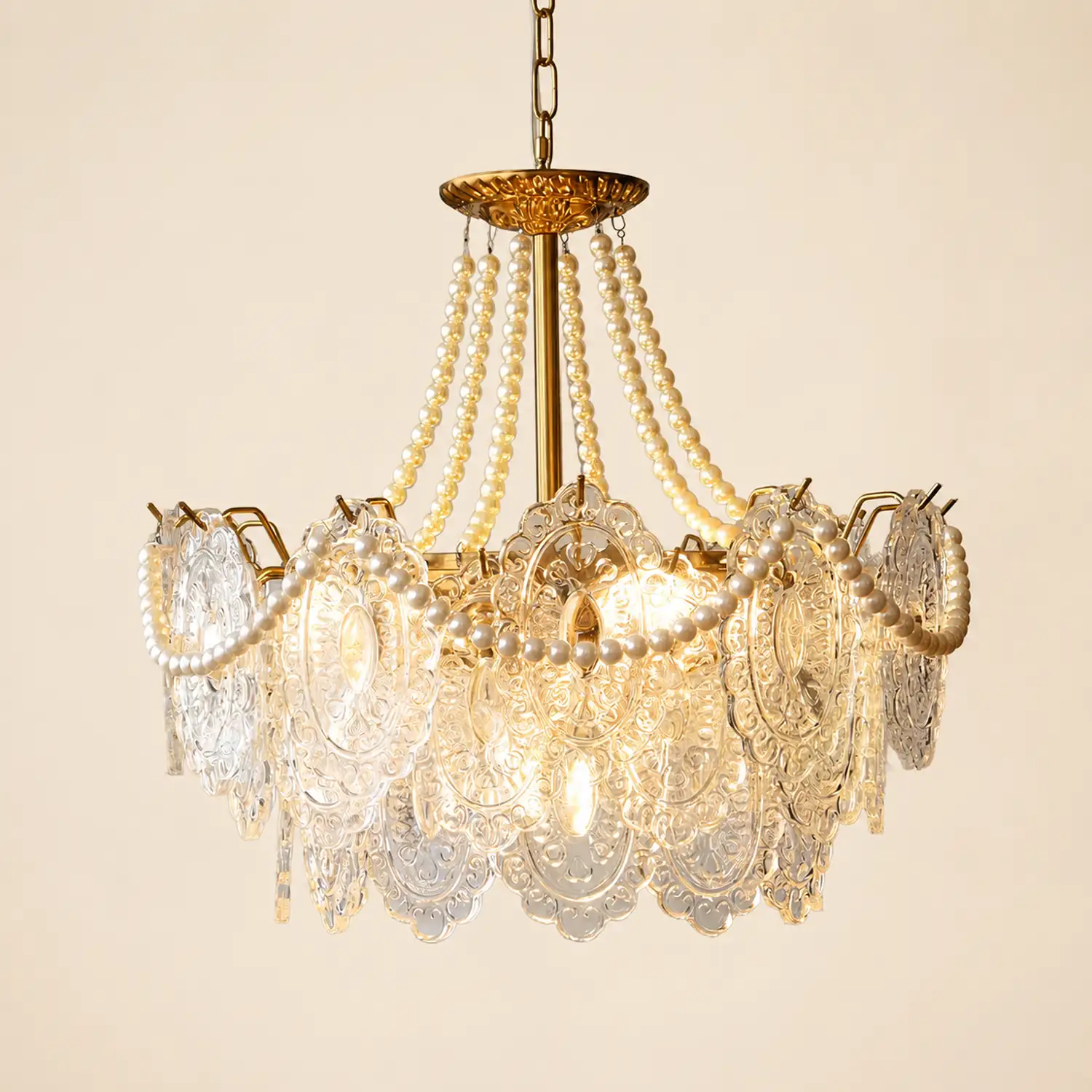 Pearls Glass Chandelier - Lumpaz
