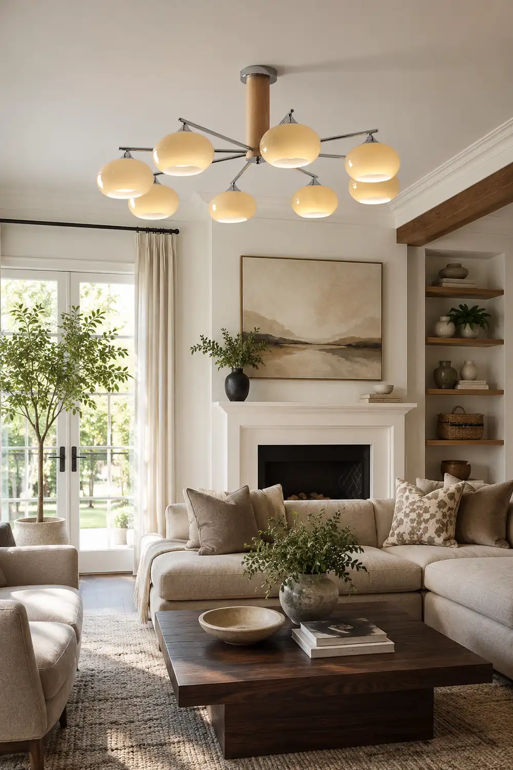 Elliptical Persimmon Chandelier - Lumpaz