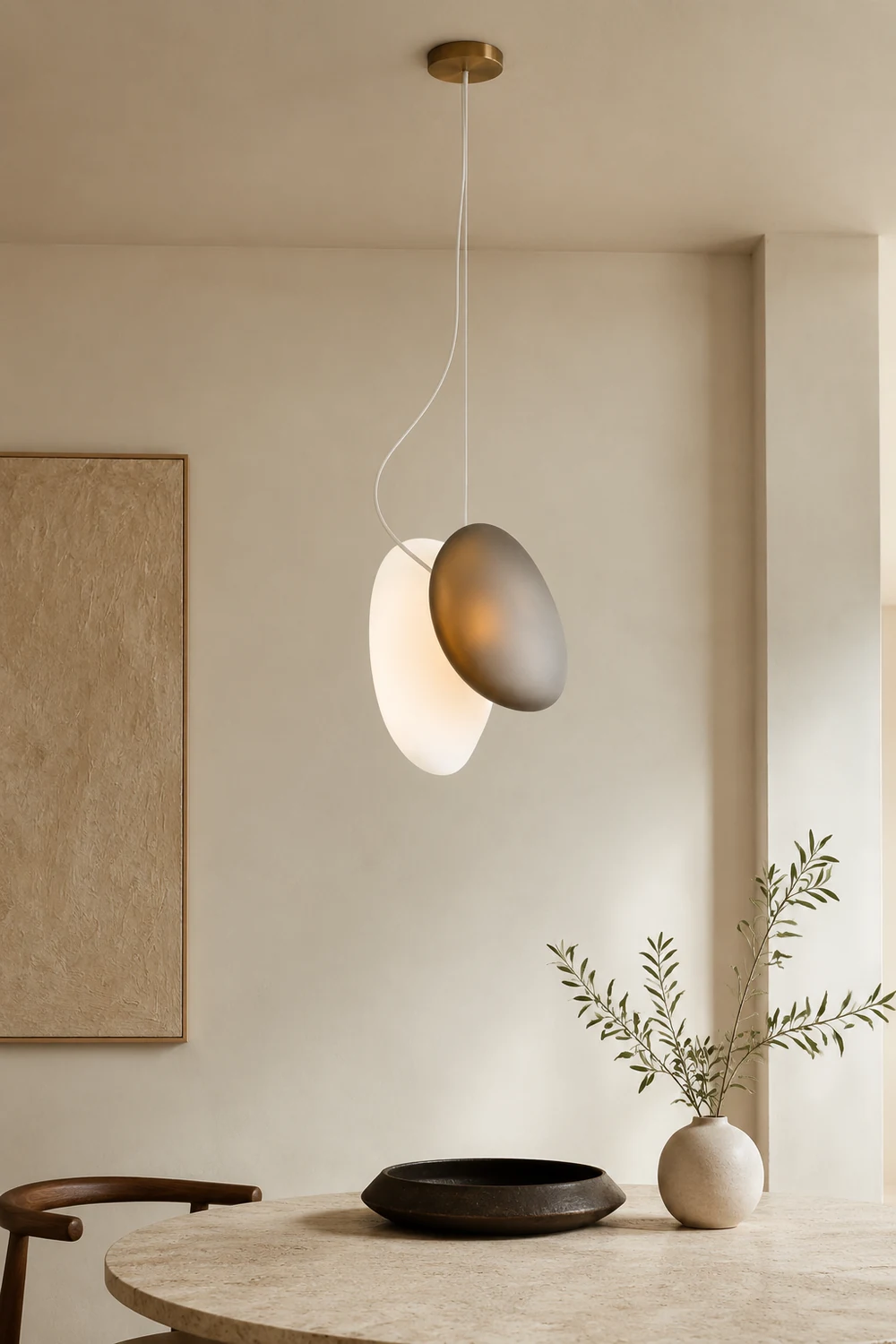 Translucent Frosted Glass Pendant Light - Lumpaz