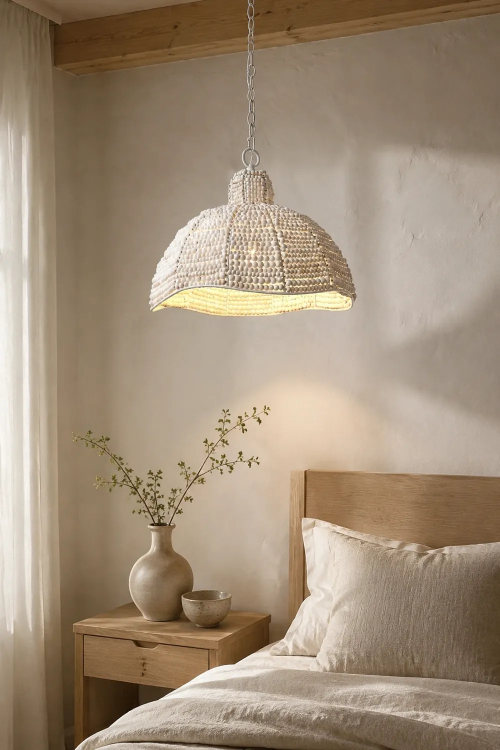 Obispo Wood Beads Pendant Lamp - Lumpaz