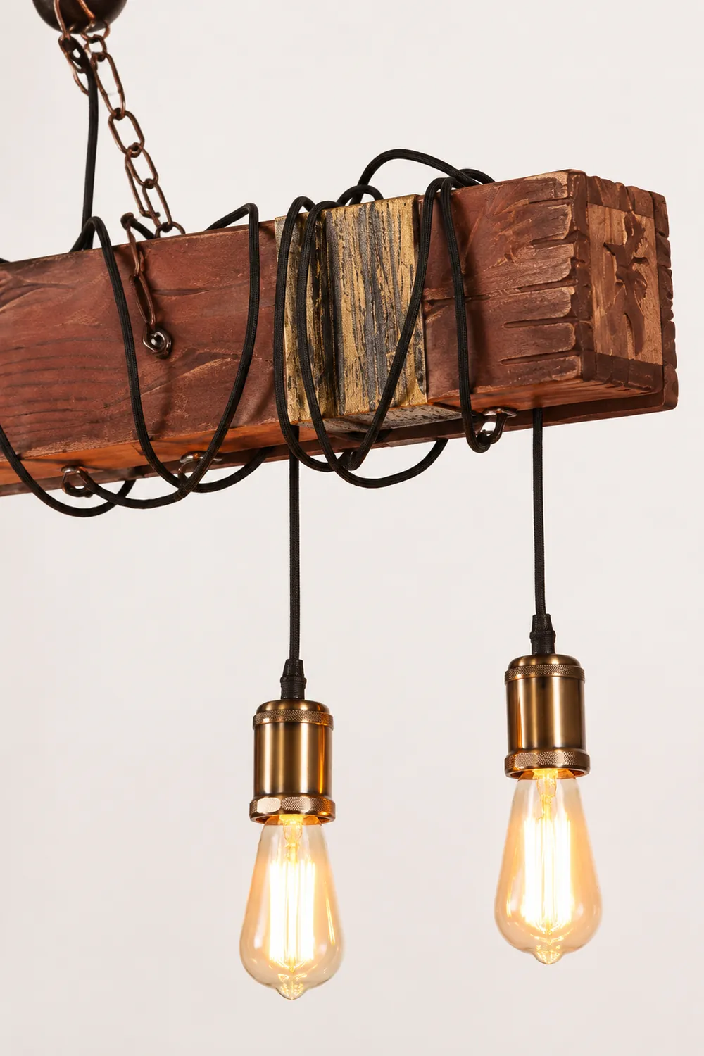 Wood Hanging Multi Chandelier - Lumpaz