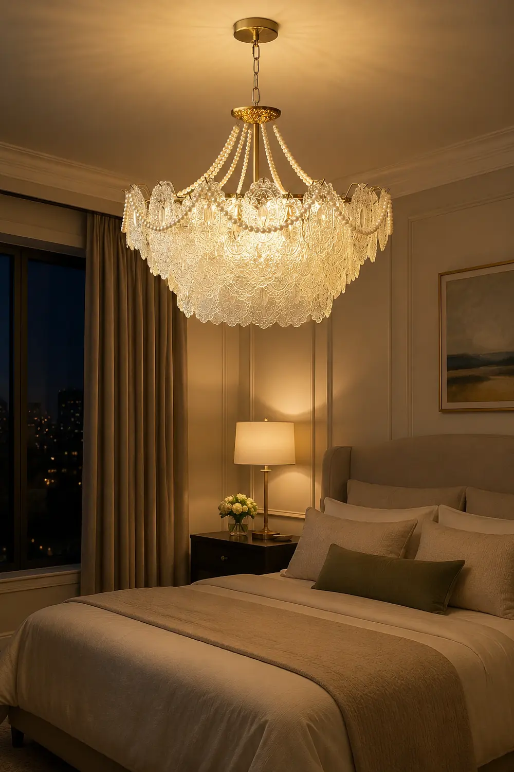 Pearls Glass Chandelier - Lumpaz