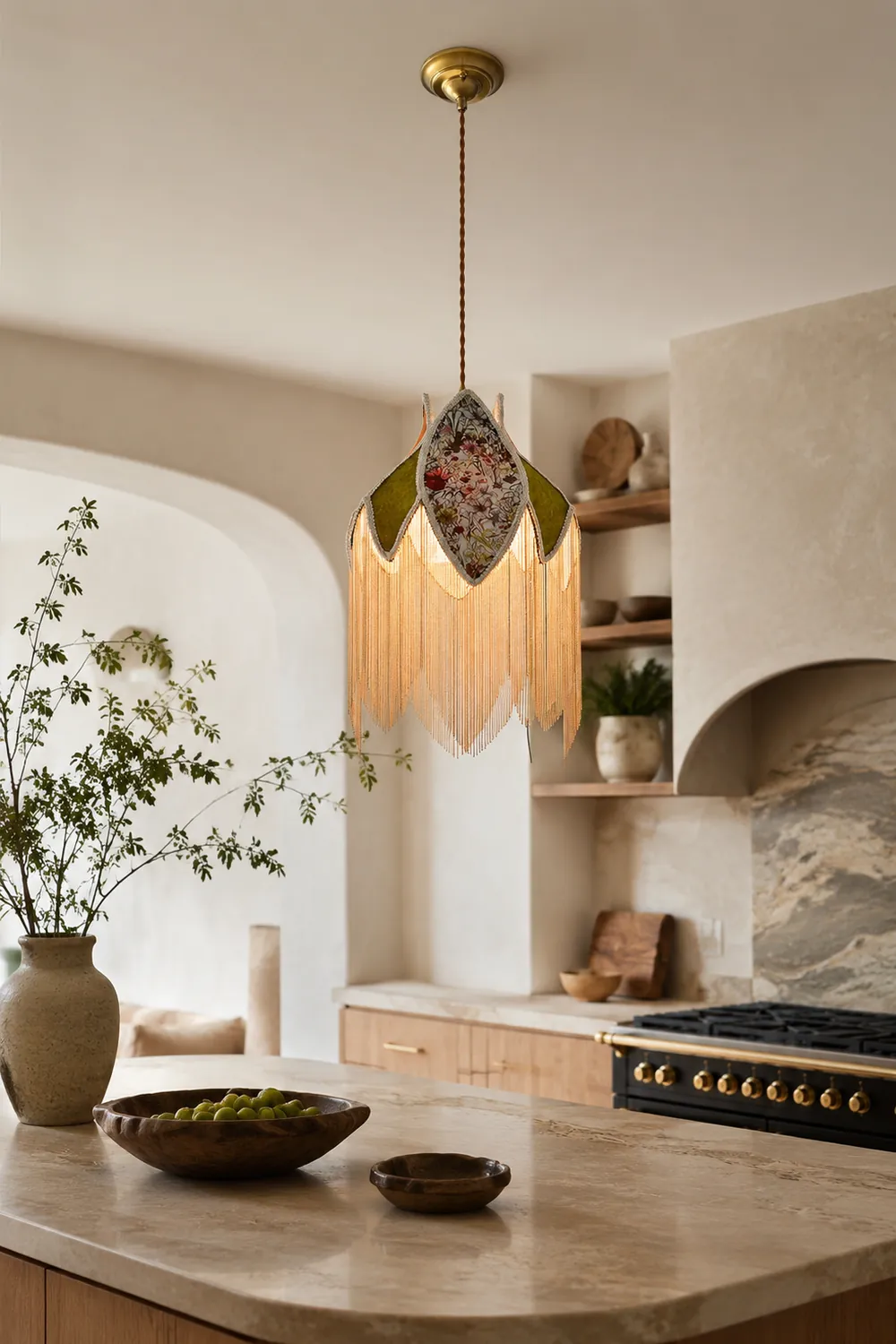 Bette Fringed Pendant Lamp - Lumpaz