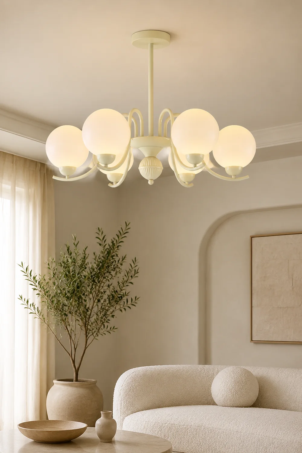 Vanilla Ball Chandelier - Lumpaz
