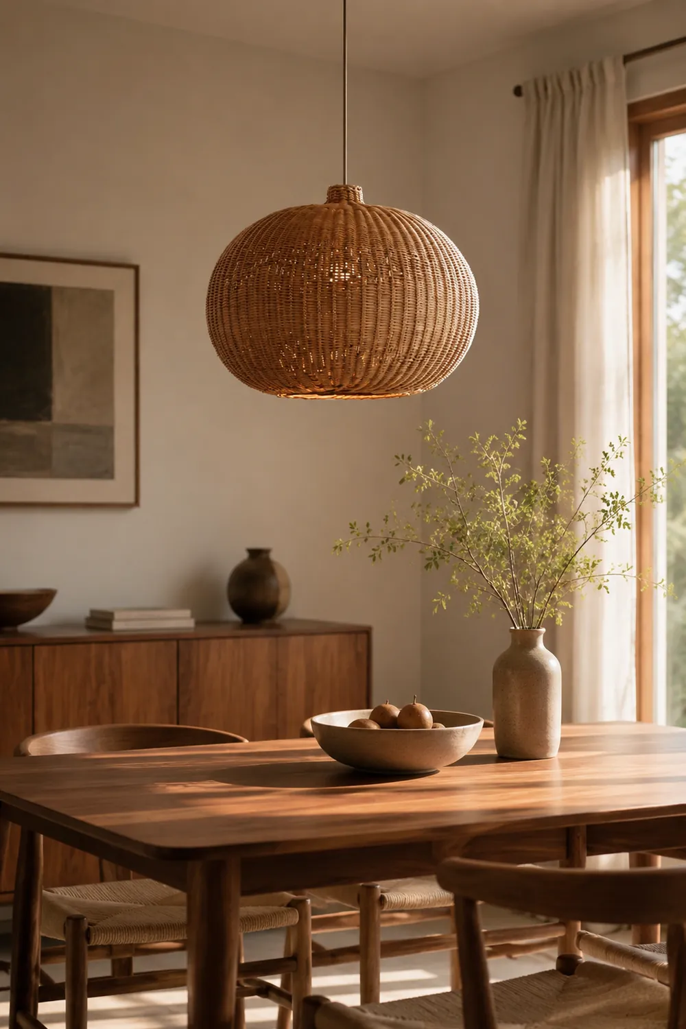 Vintage Rattan Pendant Lamp - Lumpaz
