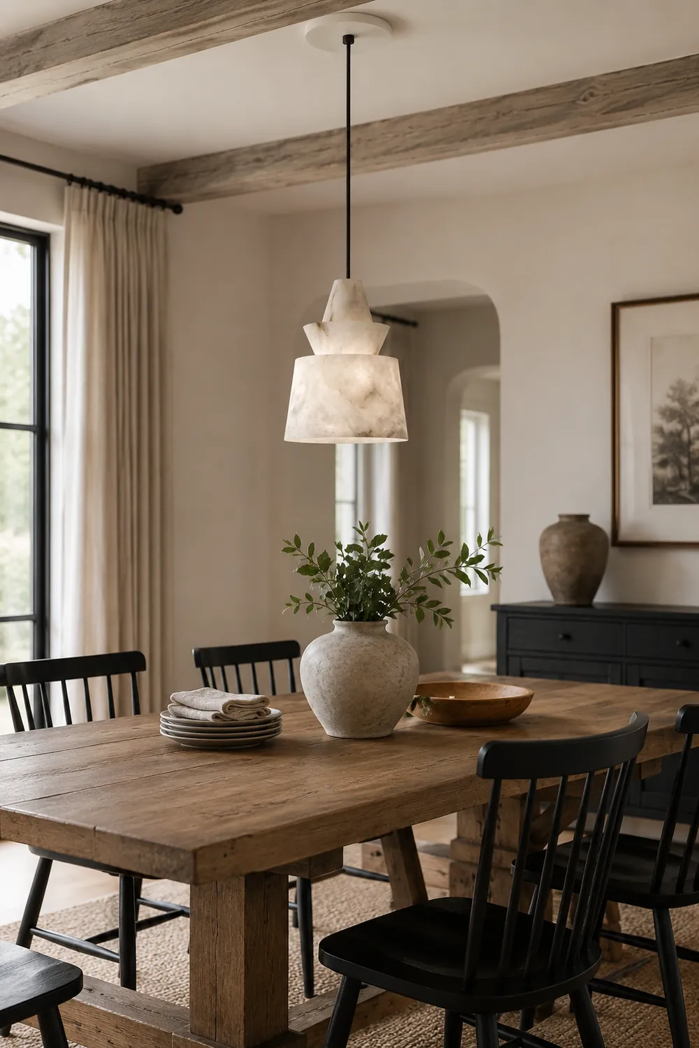 White Alabaster  Pendant Light - Lumpaz