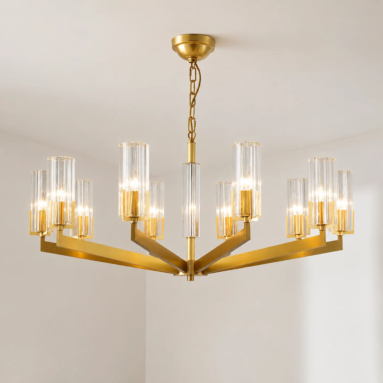 Kayla Brass Chandelier - Lumpaz