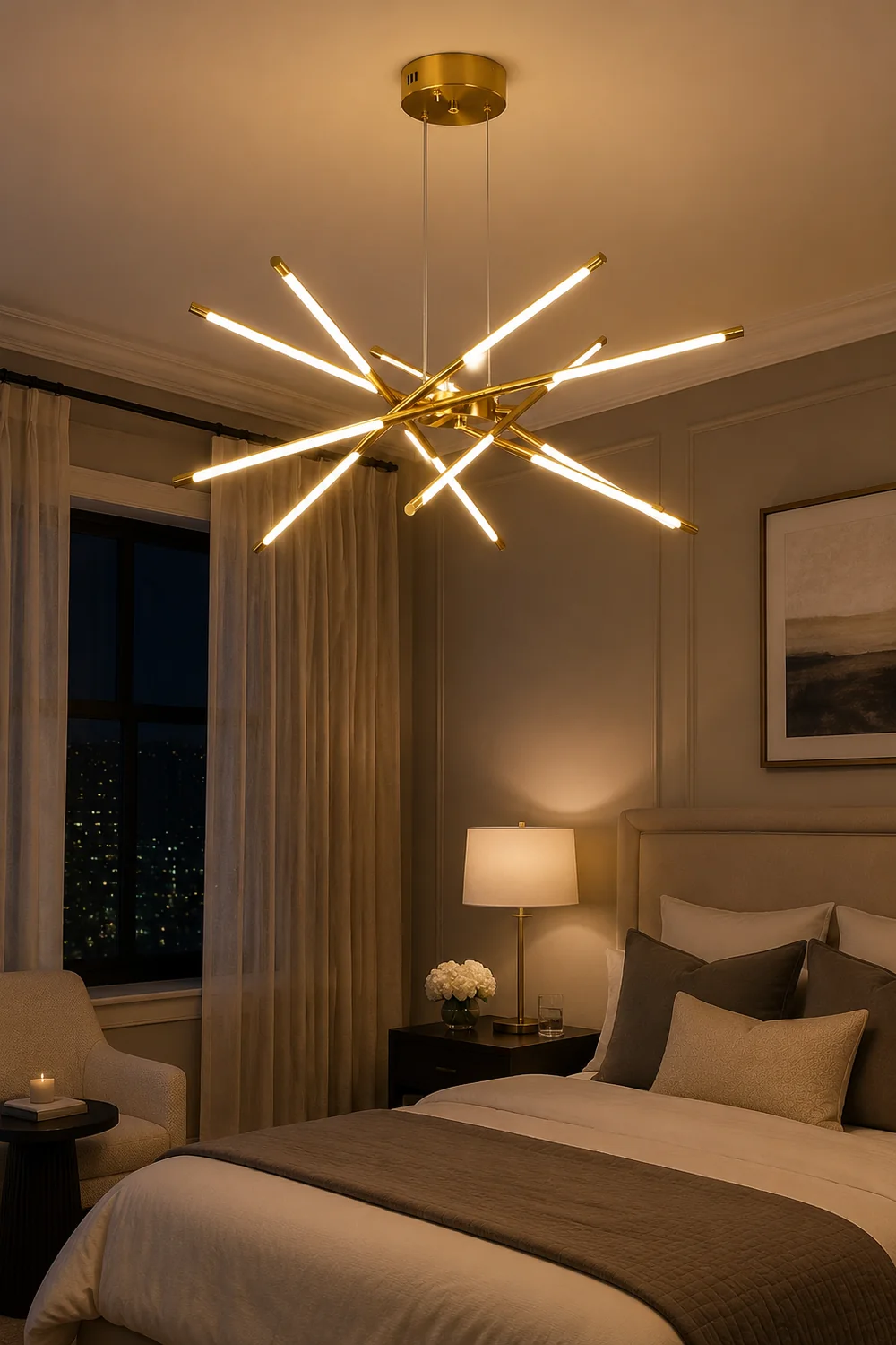 Rotatable LED Chandelier - Lumpaz