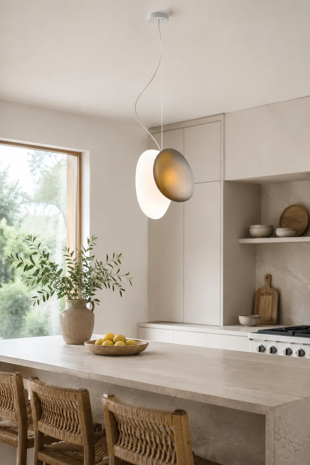 Translucent Frosted Glass Pendant Light - Lumpaz