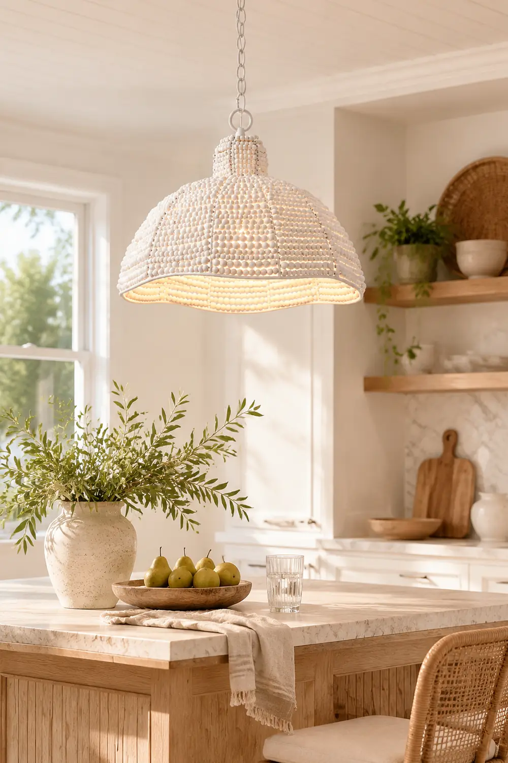 Obispo Wood Beads Pendant Lamp - Lumpaz