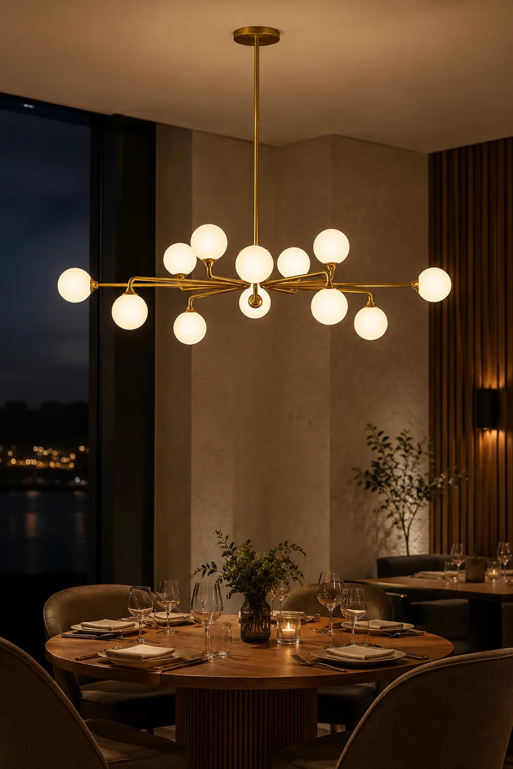 Staggered Glass Globes Chandelier - Lumpaz