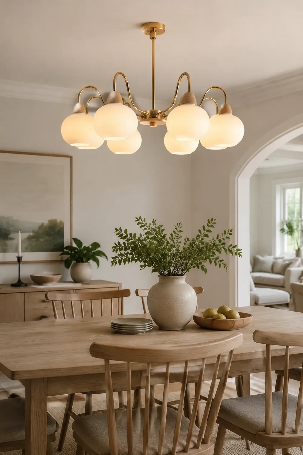 Glass Persimmon Chandelier - Lumpaz