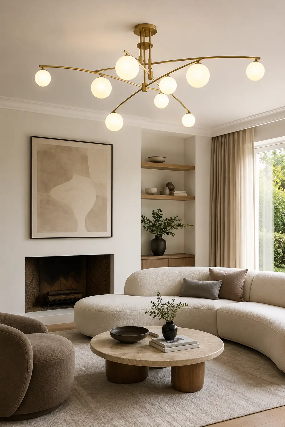 Modern Long Arm Chandelier - Lumpaz