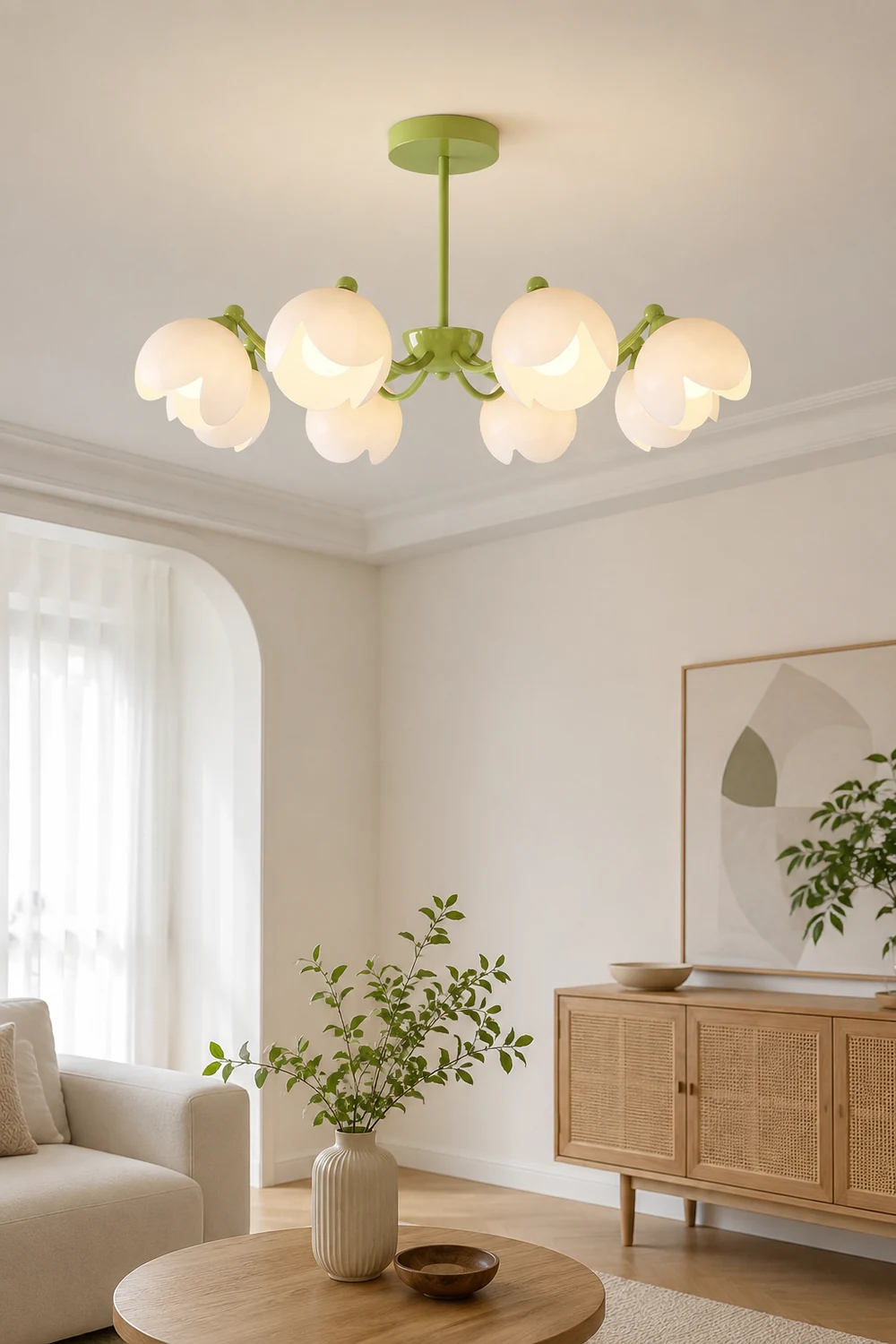 Murano Cream Chandelier - Lumpaz