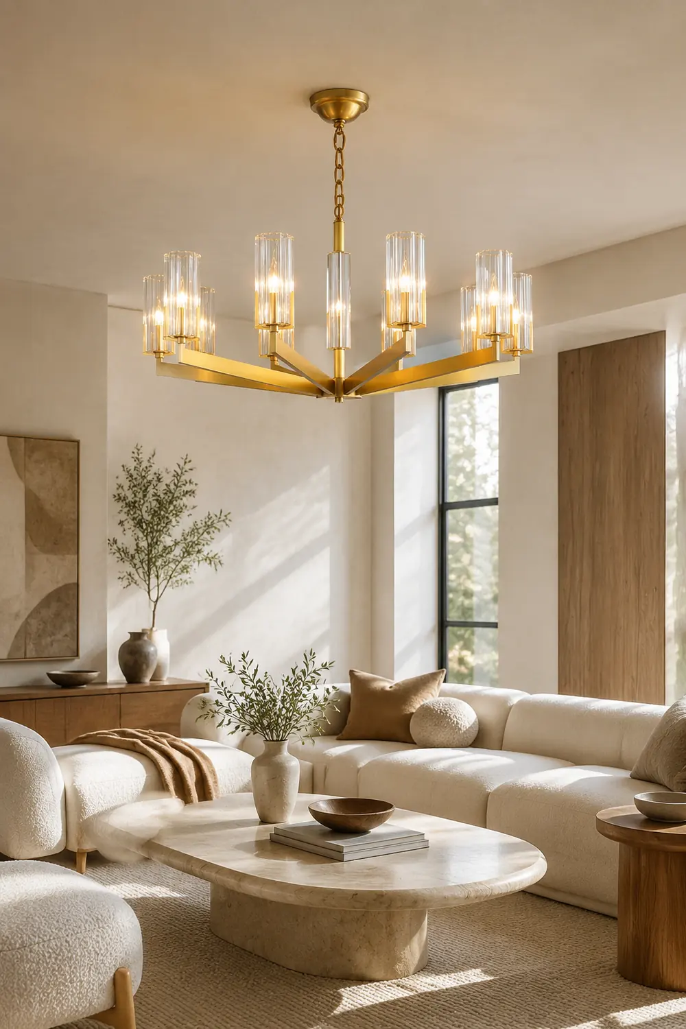 Kayla Brass Chandelier - Lumpaz