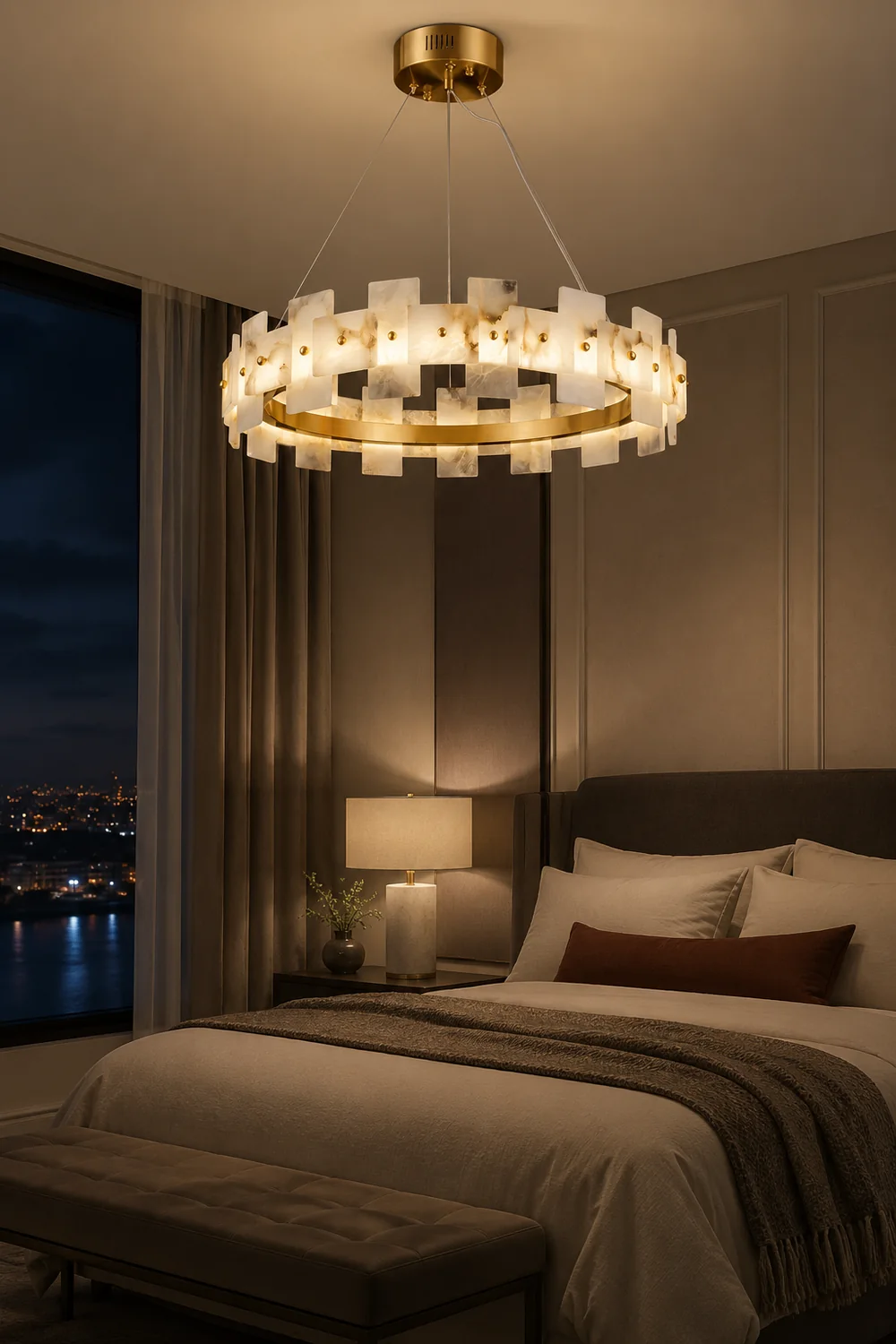 Alabaster Halo Chandelier - Lumpaz